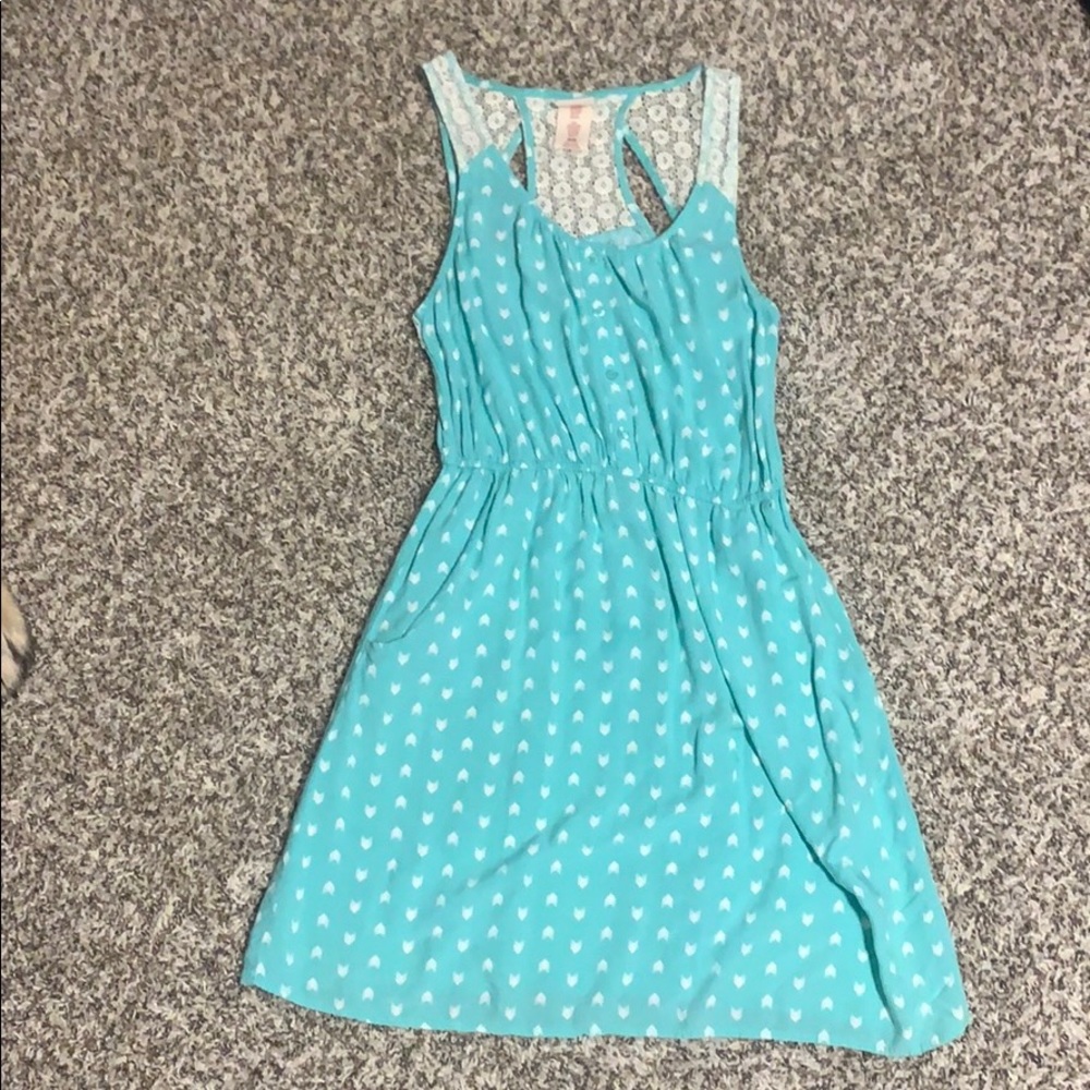 Mint dress with white detail